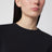 Black short-sleeved T-shirt in stretch fabric
