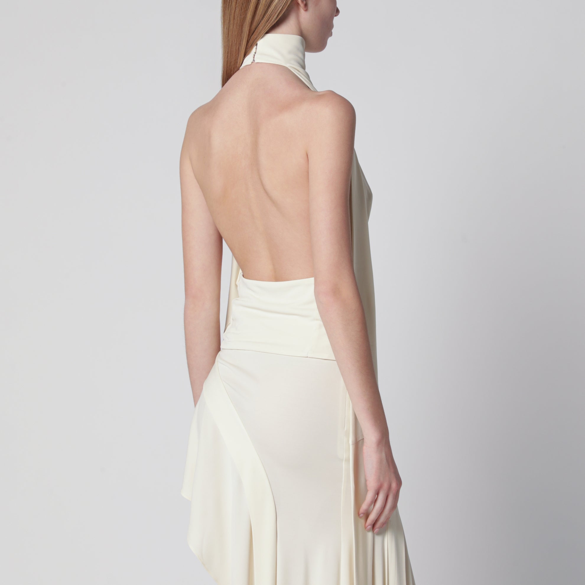 White backless top