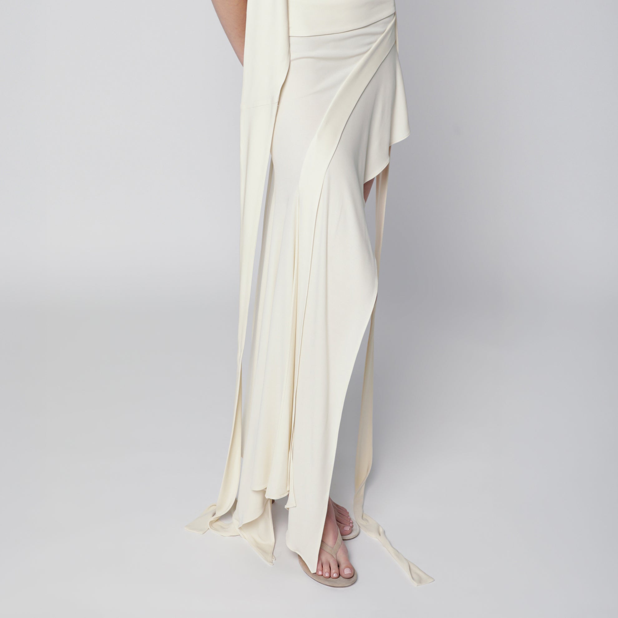 White backless top