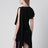 Top asimmetrico nero in viscosa