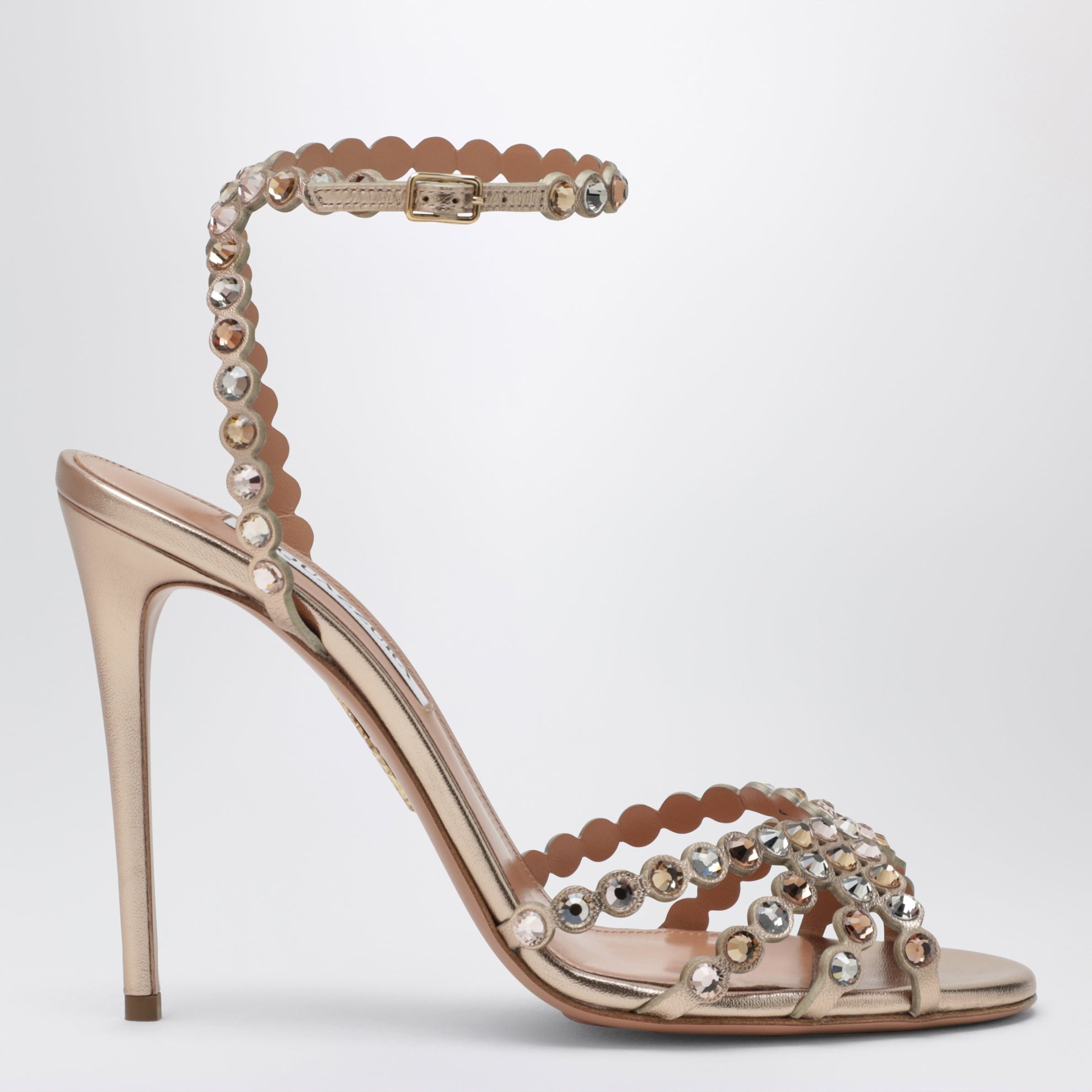 Tequila 105 Sandalen aus Metallic-Leder in Light Copper
