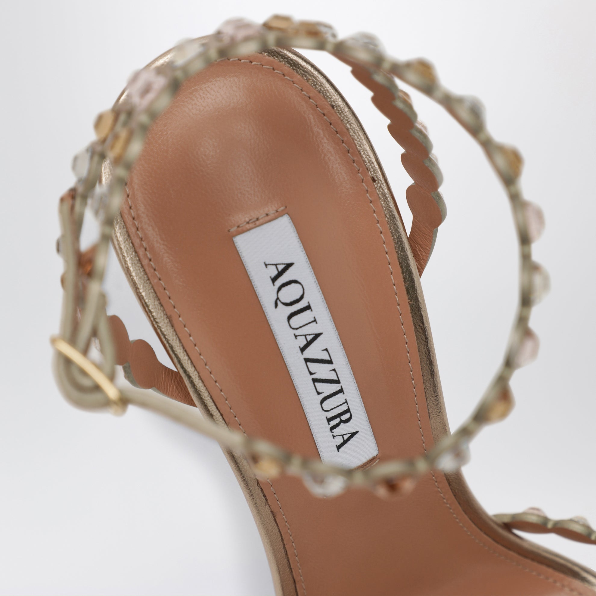 Tequila 105 Sandalen aus Metallic-Leder in Light Copper