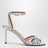 Tequila Sandalen in Silber aus Metallic-Leder mit Kristallen