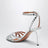 Tequila Sandalen in Silber aus Metallic-Leder mit Kristallen