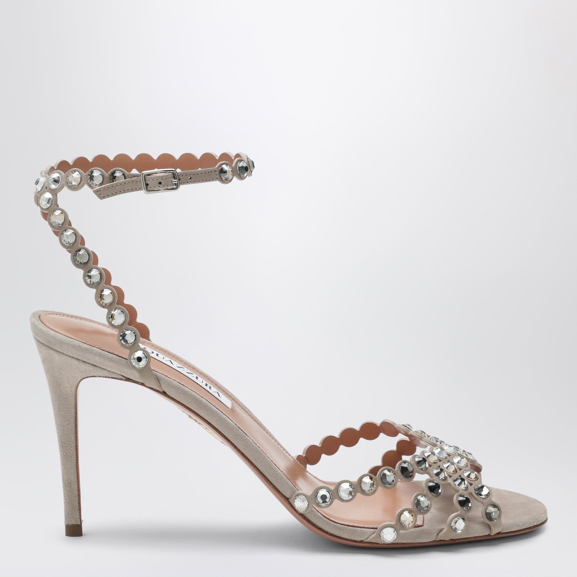 Sandali Tequila con cristalli in suede