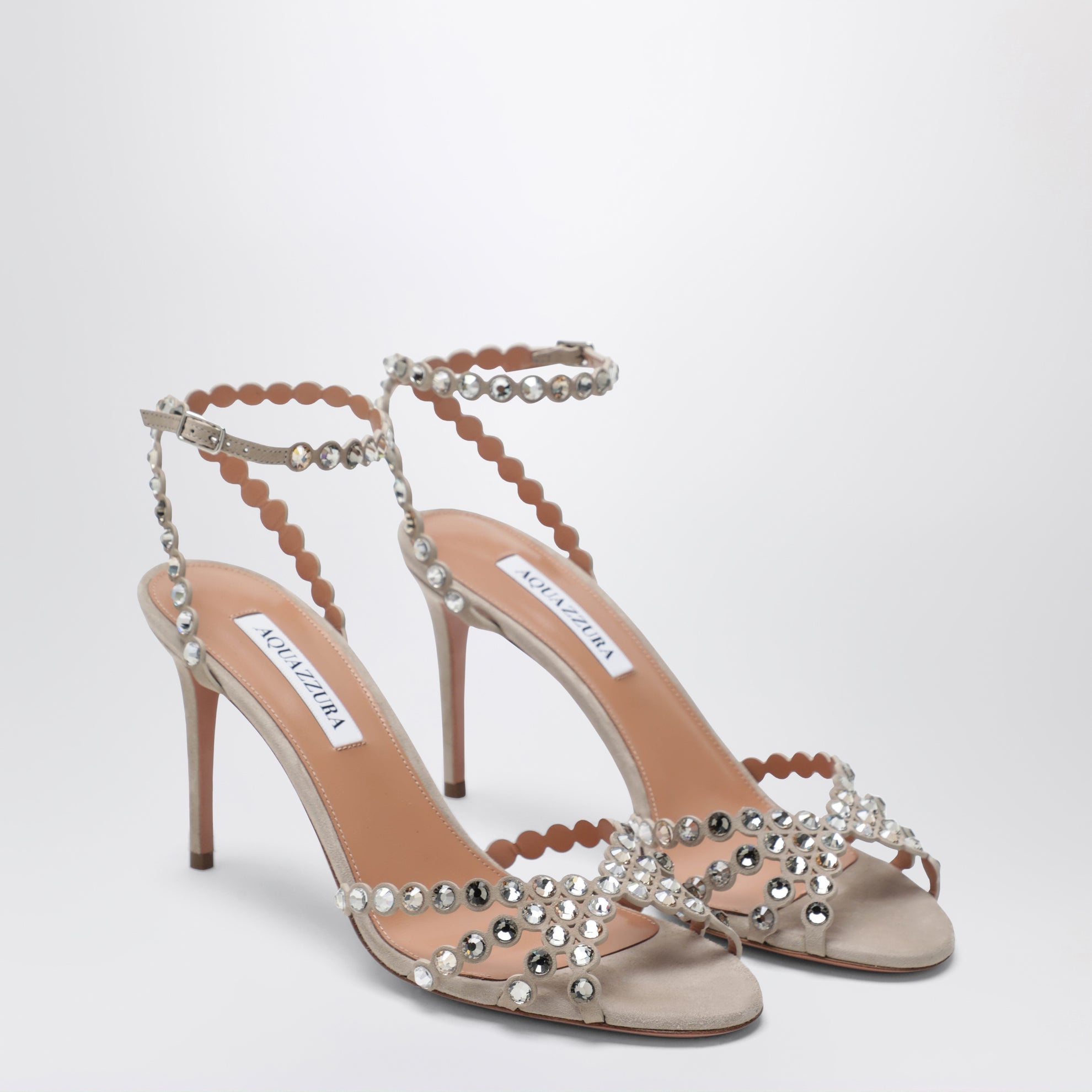 Sandali Tequila con cristalli in suede