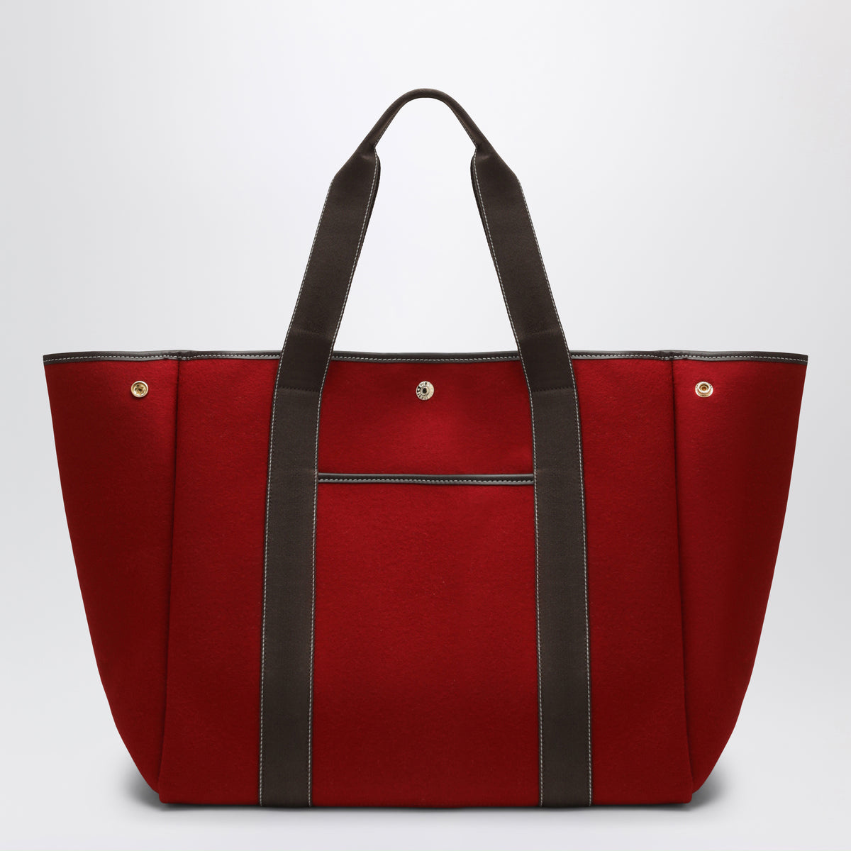Red Traversée L felt tote bag