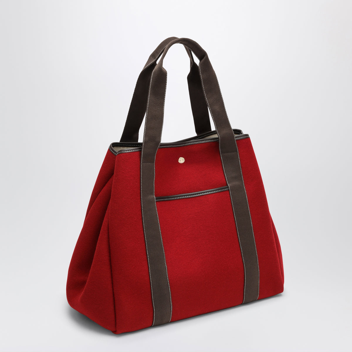Red Traversée L felt tote bag