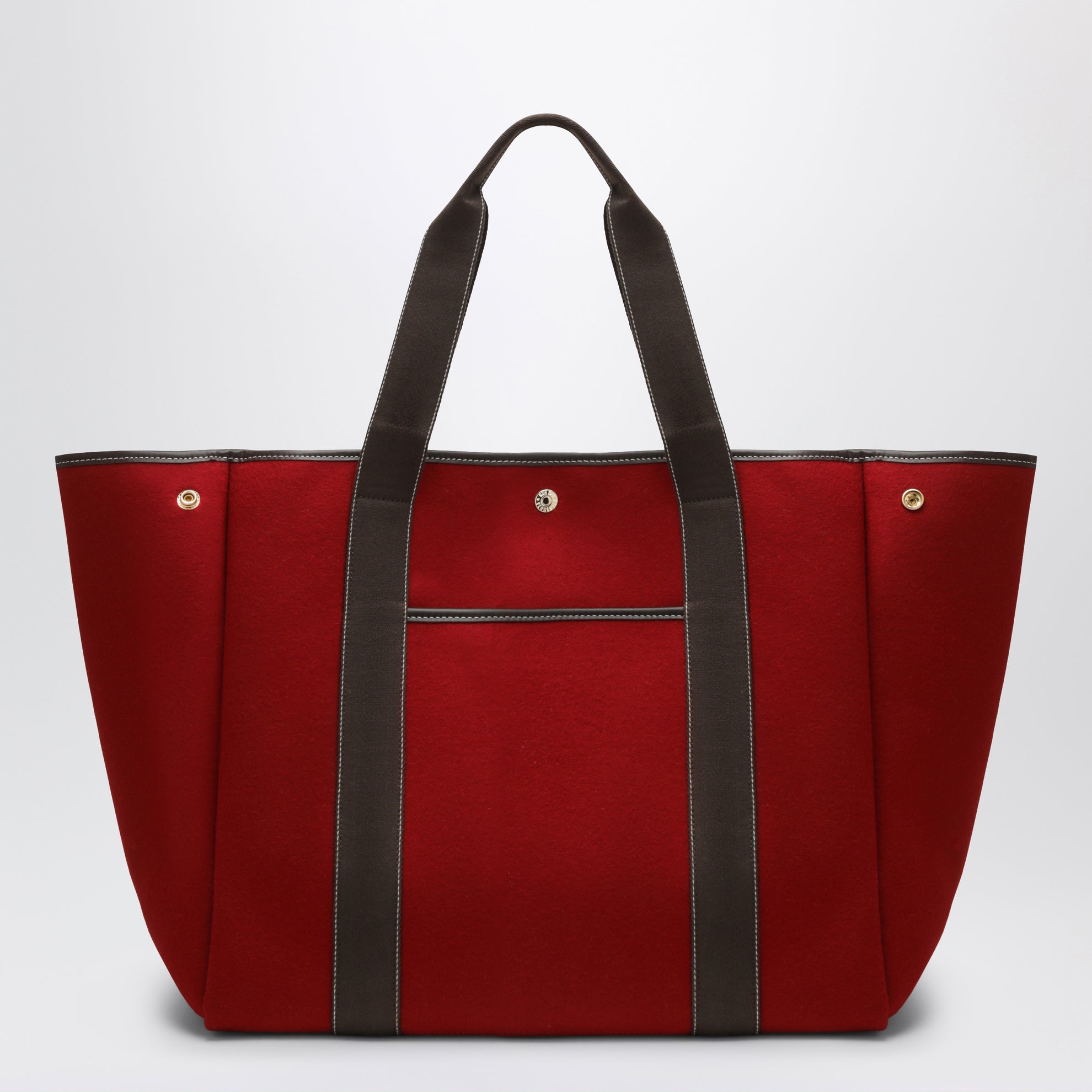 Red Traversée L felt tote bag