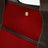 Red Traversée L felt tote bag