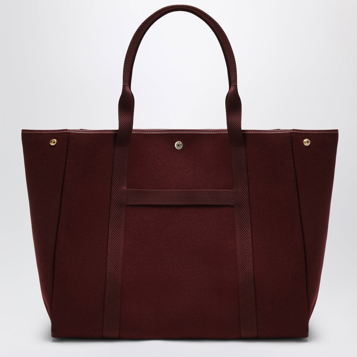 Borsa tote Traversée L burgundy in feltro