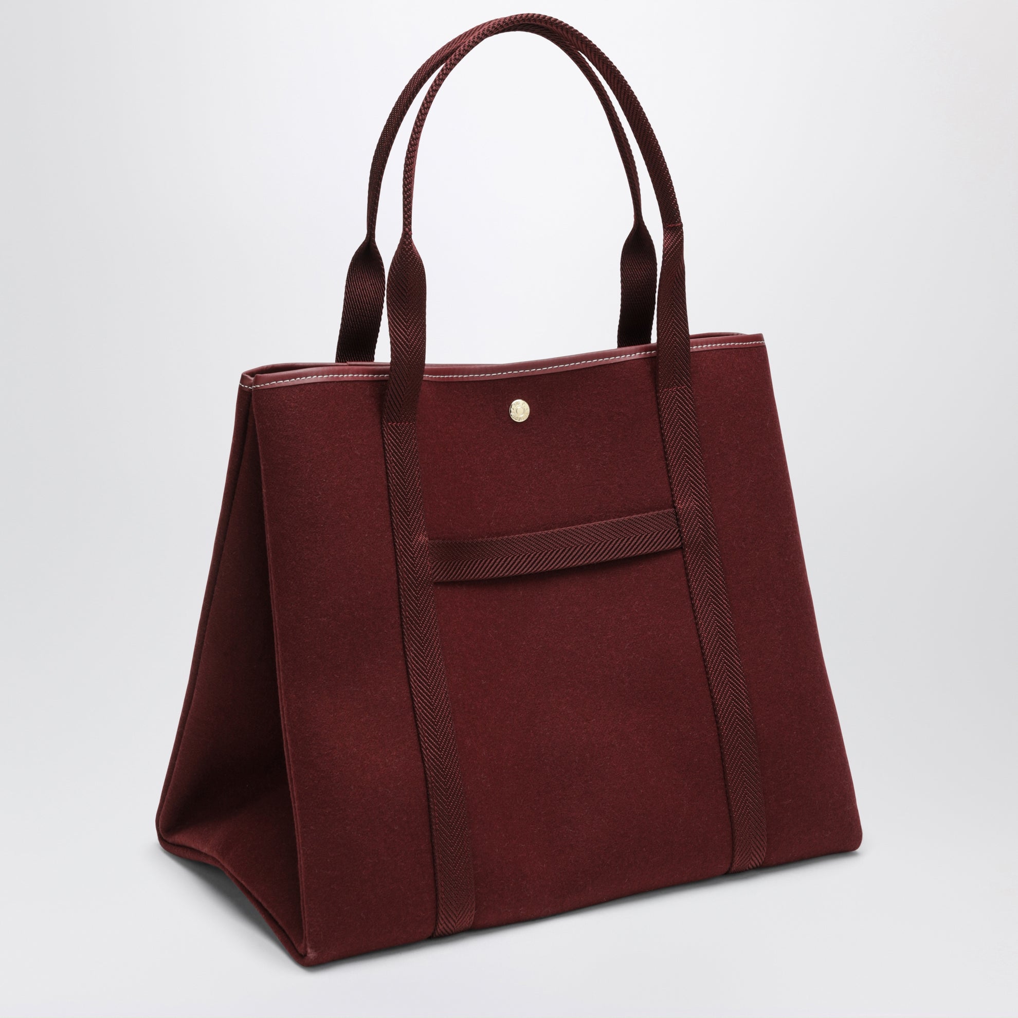 Borsa tote Traversée L burgundy in feltro