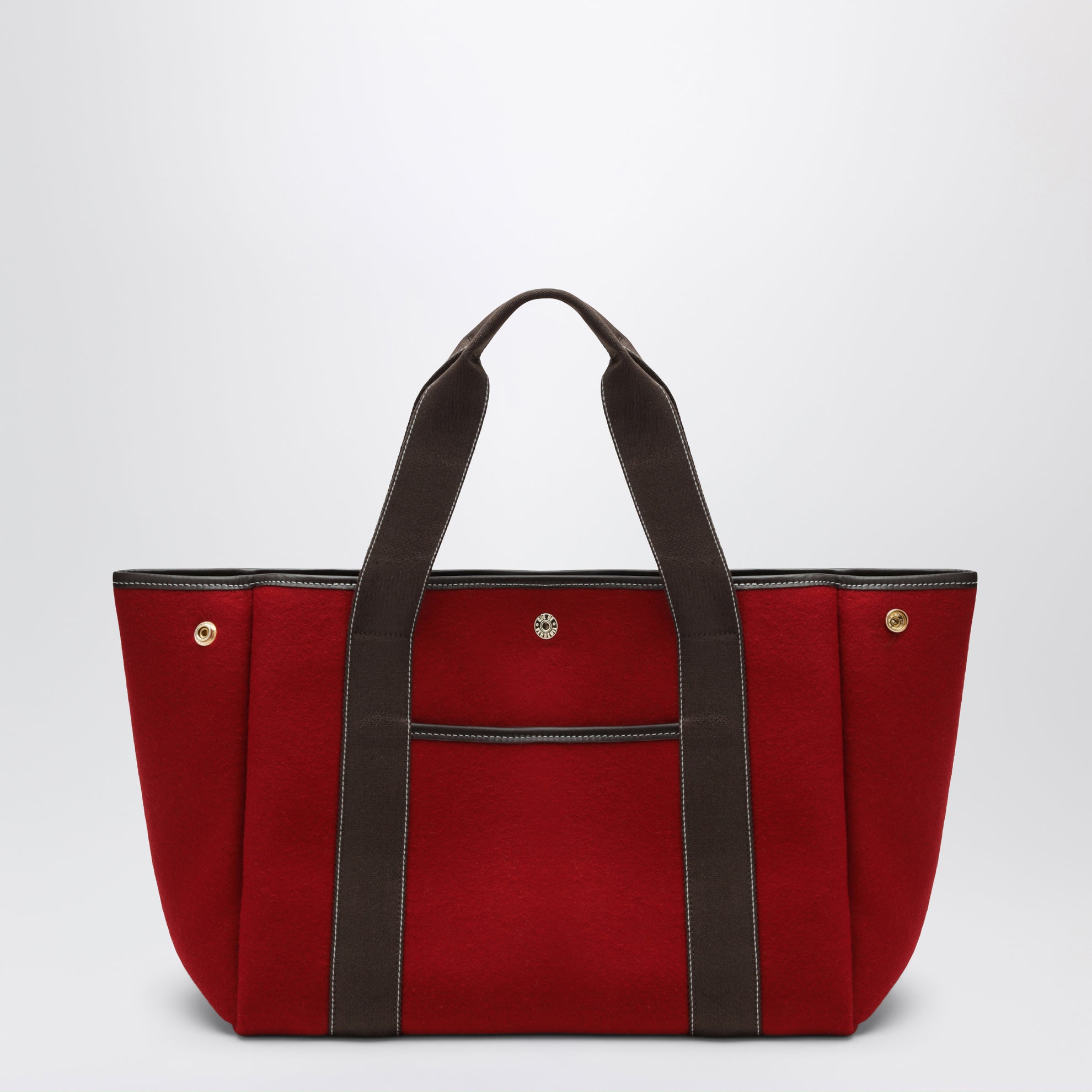 Traversée M Pocket red flannel bag