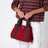 Traversée M Pocket Tasche aus rotem Flanell