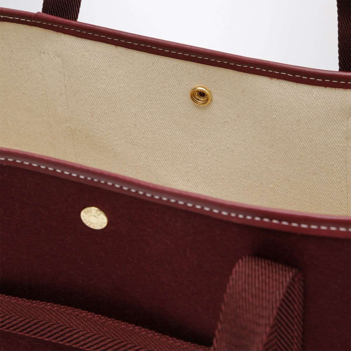 Borsa tote Traversée M burgundy in feltro