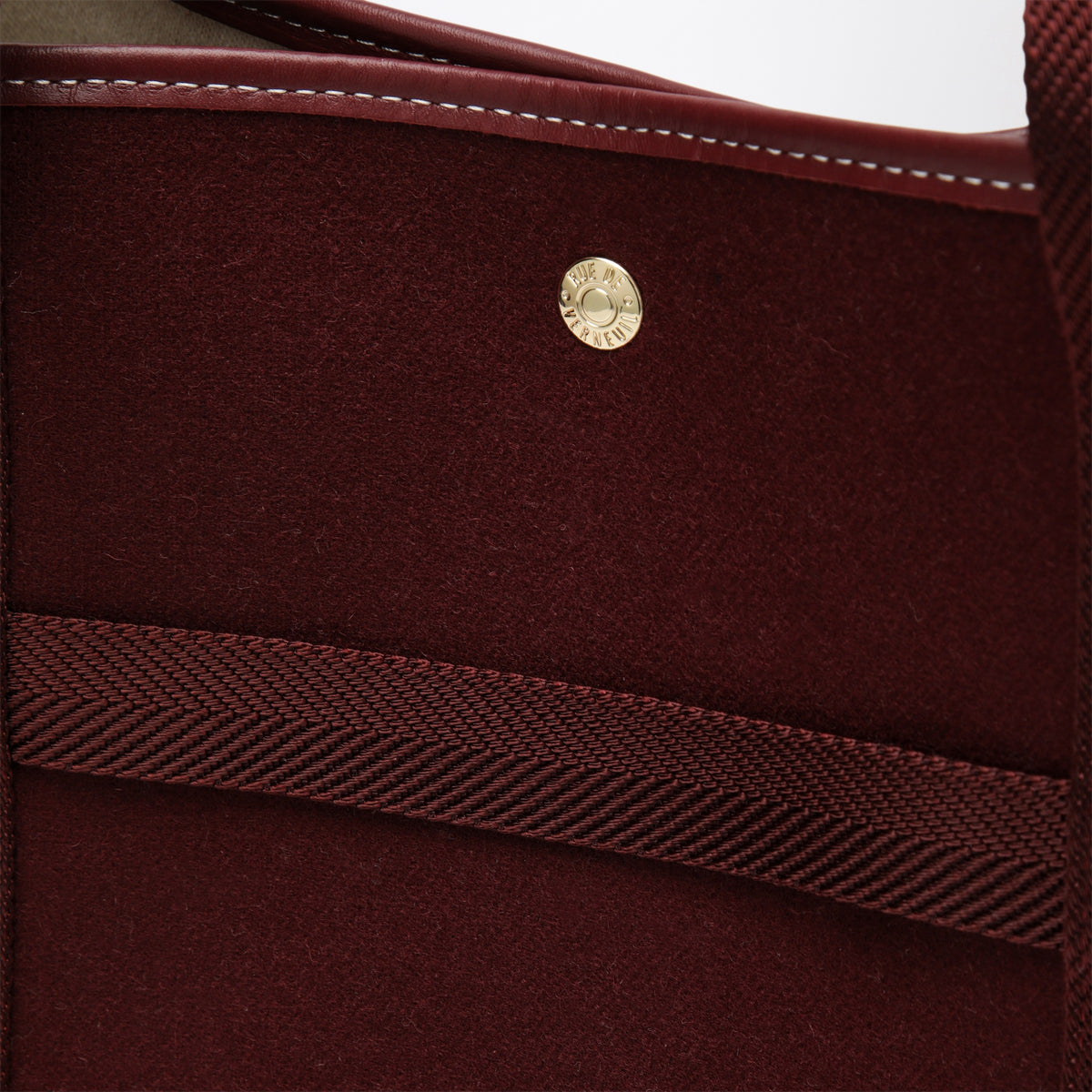Borsa tote Traversée M burgundy in feltro