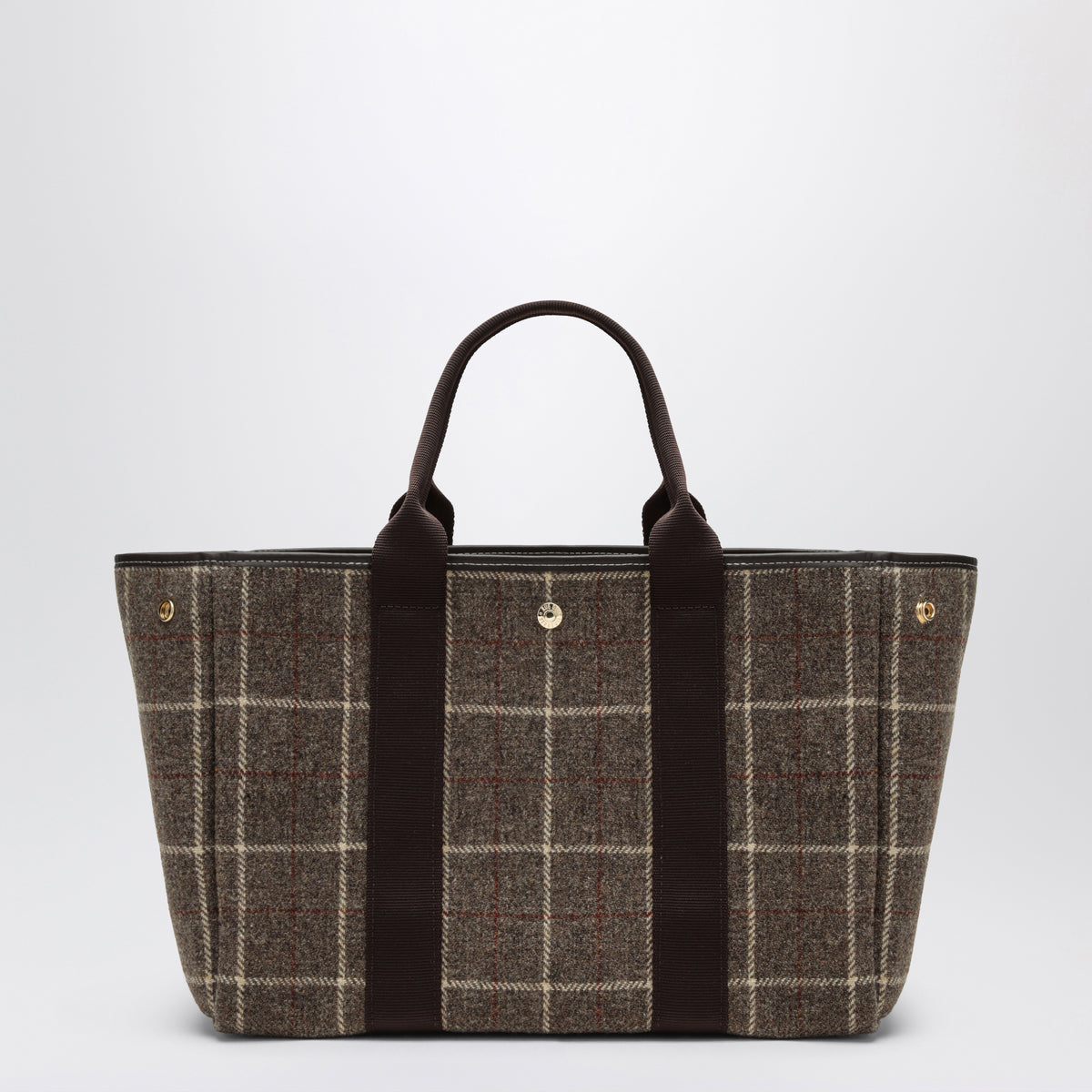 Traversée M Tasche aus braunem Flanell