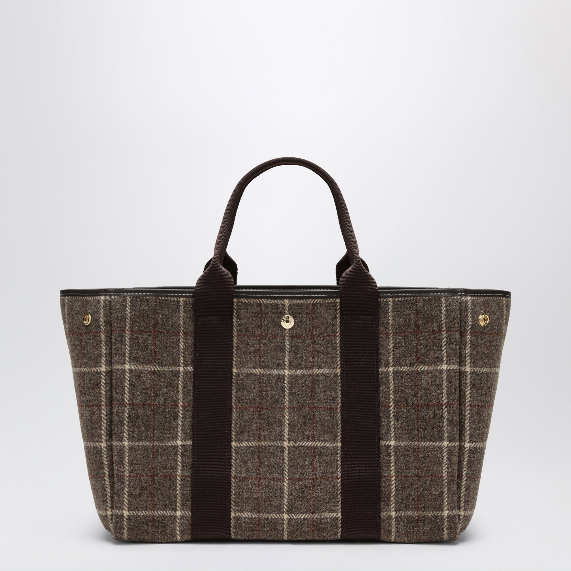 Traversée M Tasche aus braunem Flanell
