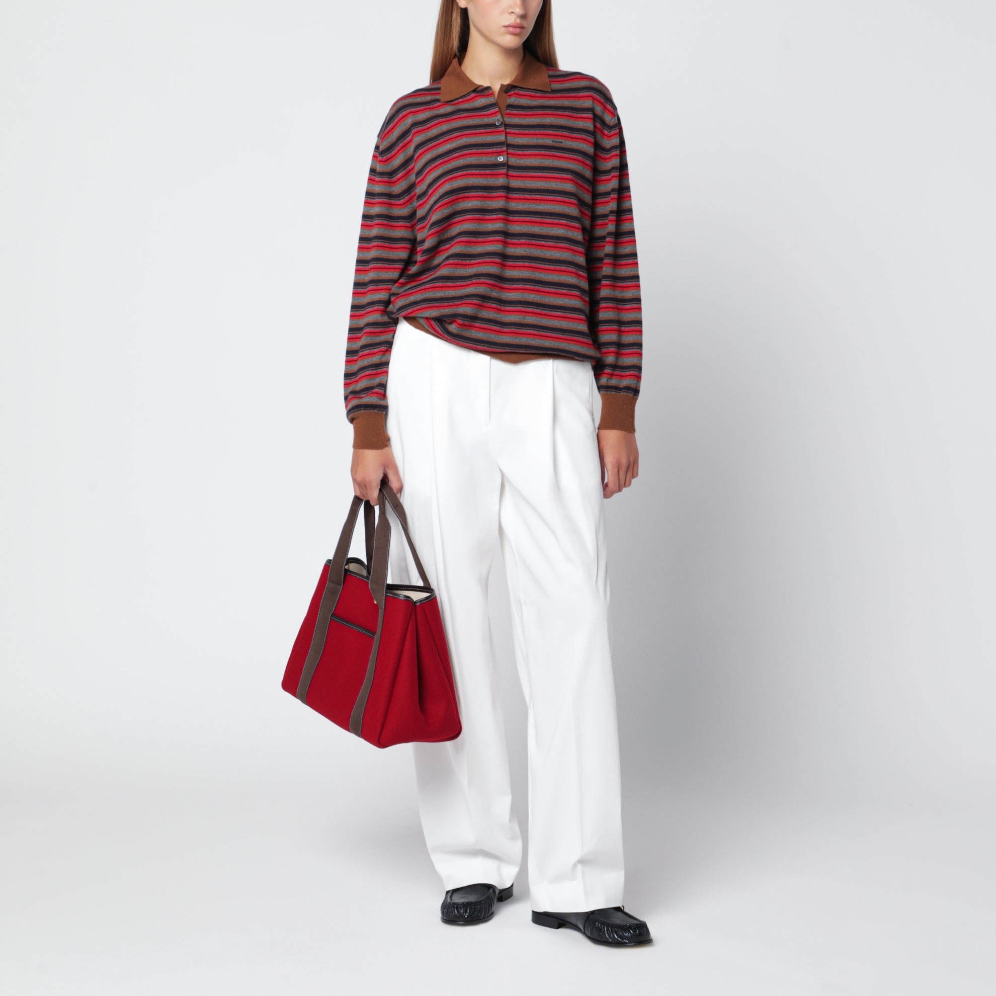 Traversée S Pocket red flannel bag