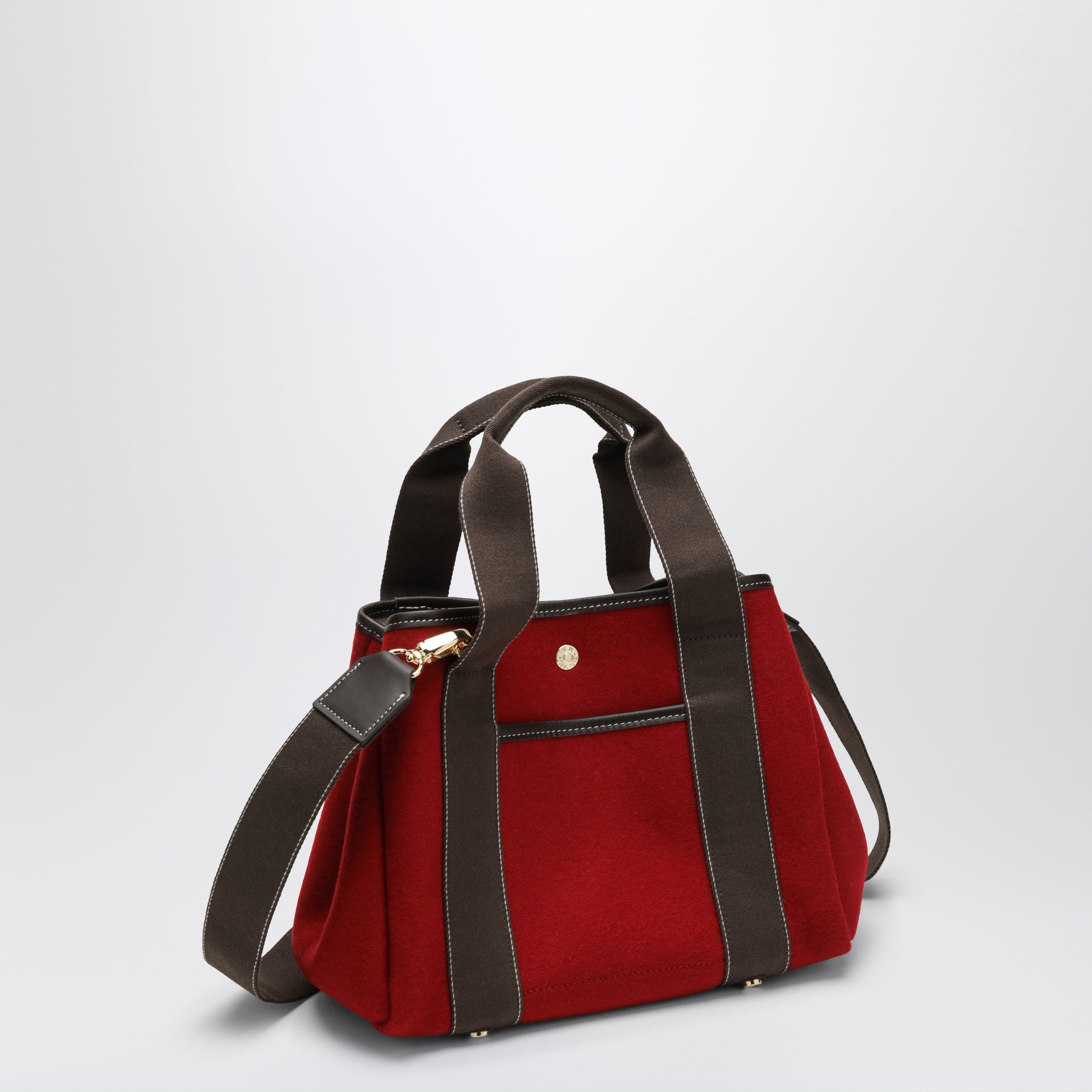Traversée S Pocket red flannel bag