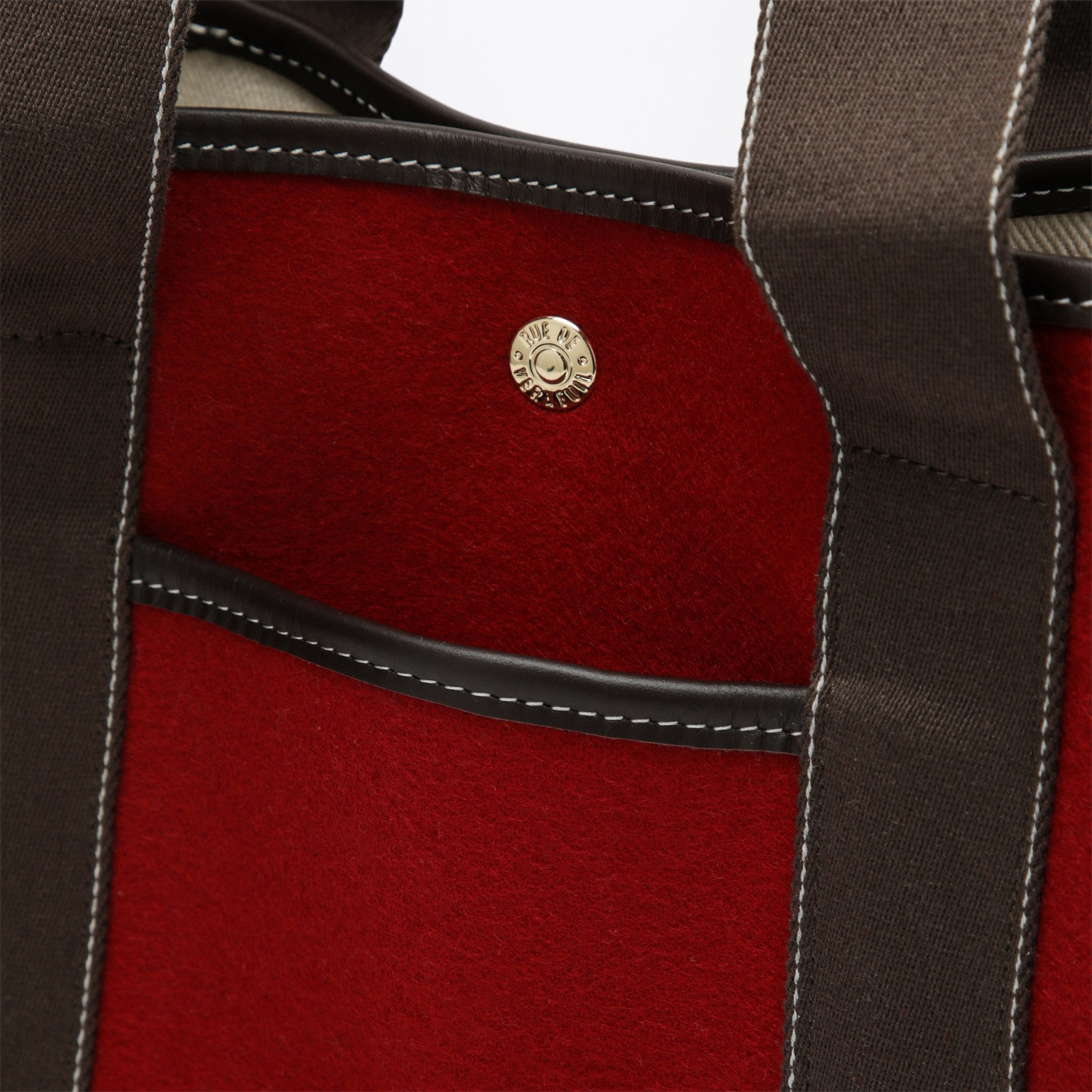 Traversée S Pocket red flannel bag