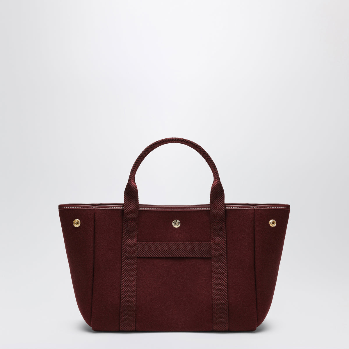 Borsa tote Traversée S burgundy in feltro
