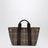 Borsa Traversée S marrone in flanella