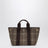 Borsa Traversée S marrone in flanella