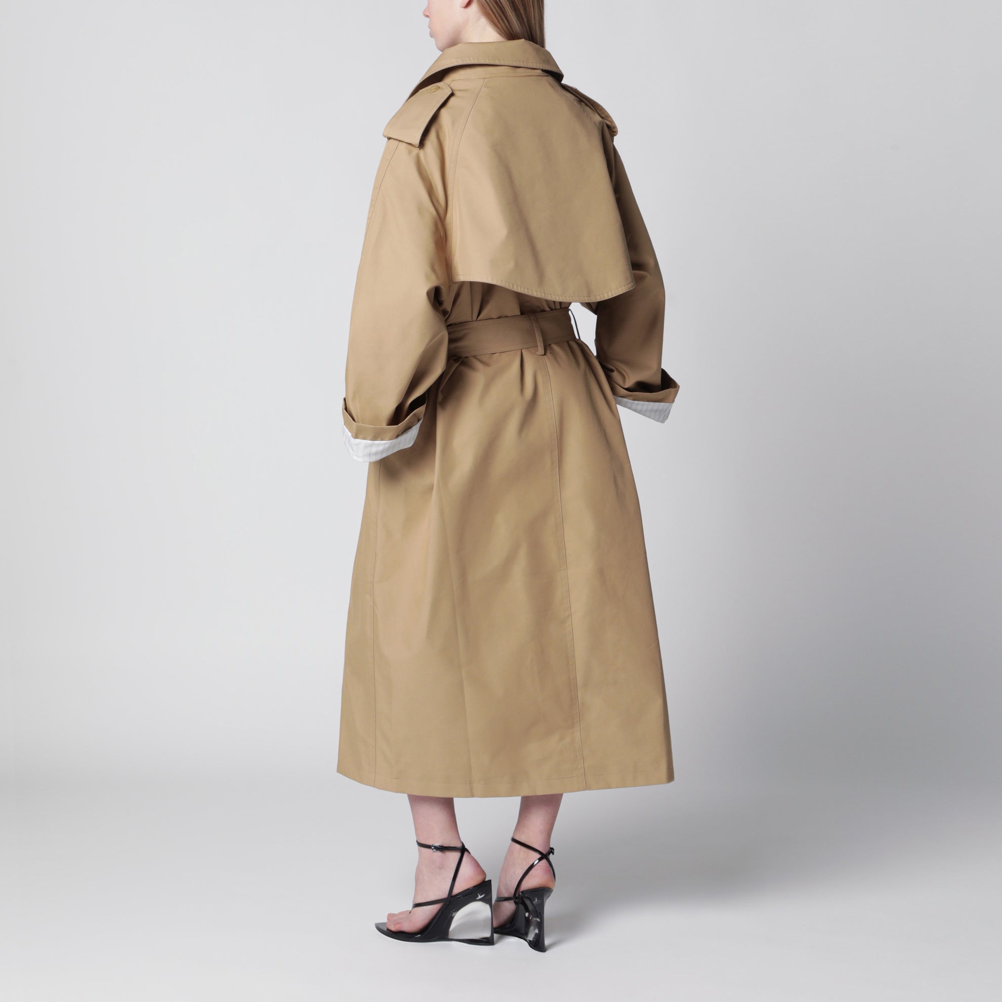 Riva trench coat in camel cotton
