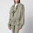 Elva short fluid trench coat in sage green viscose