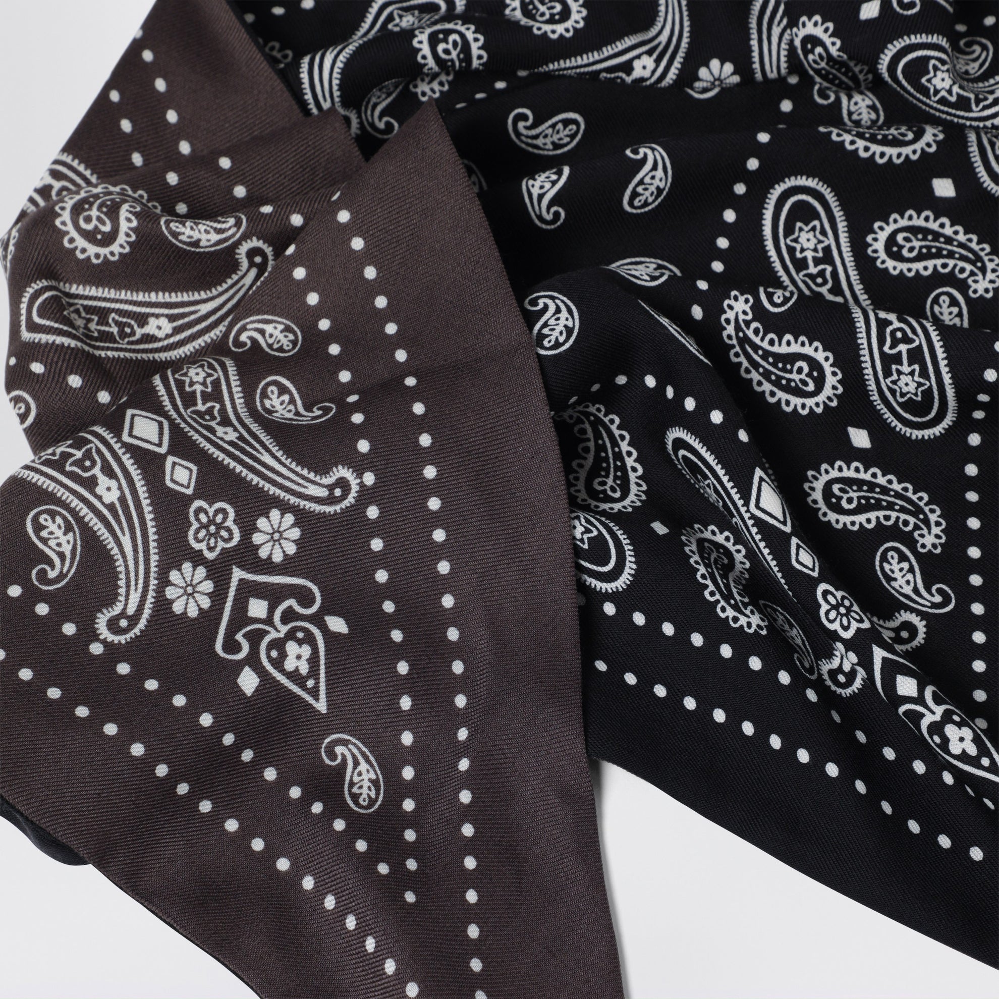 Black/mud triangular bandana scarf