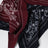 Navy blue/burgundy triangular bandana scarf