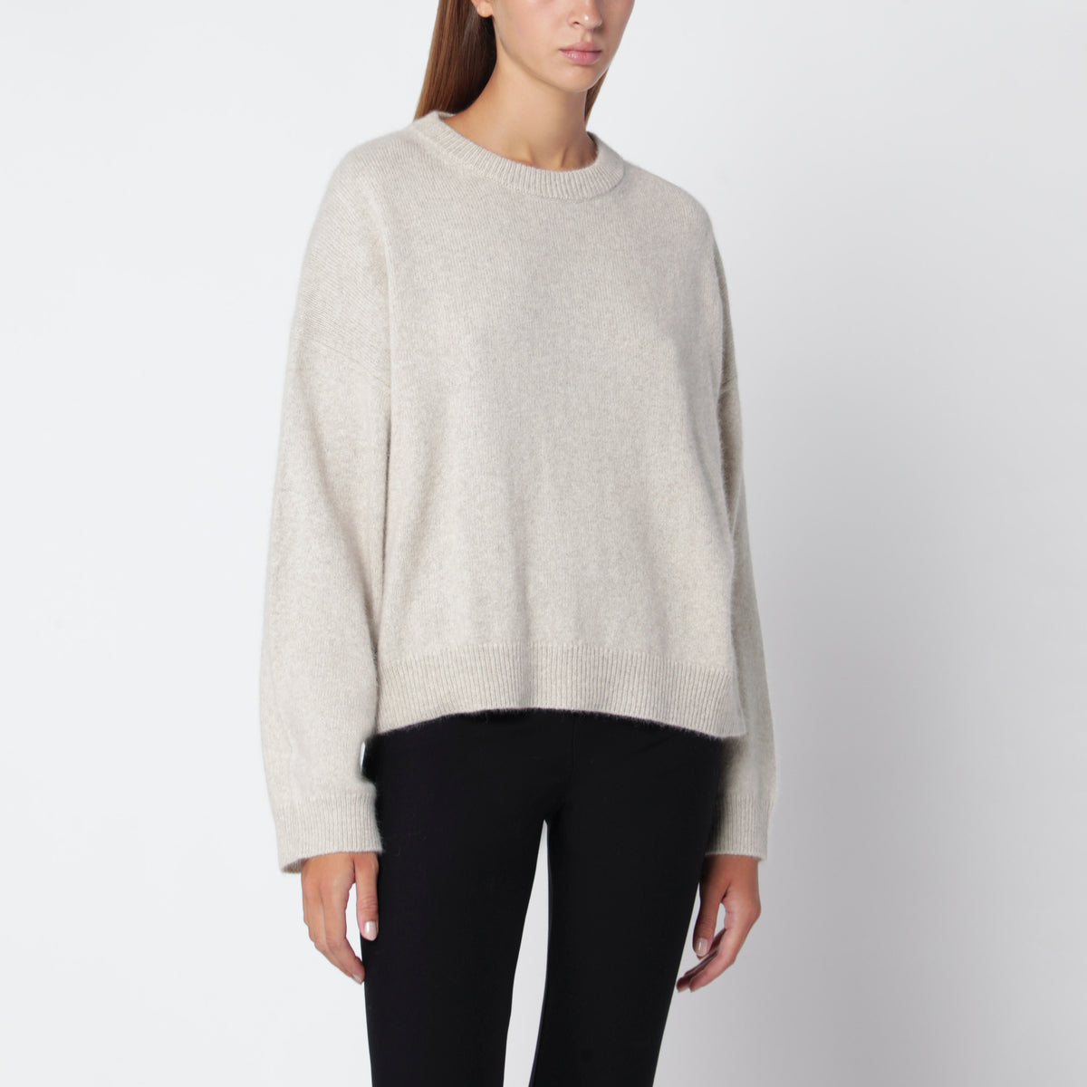 Pull Tristan gris clair en mélange de laine
