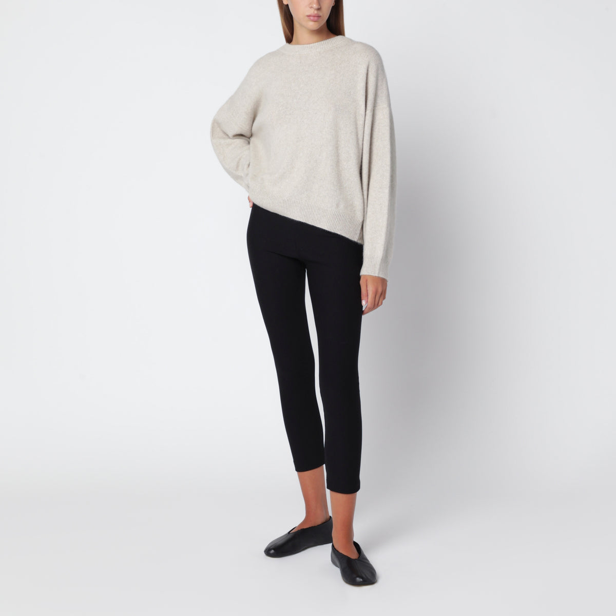Pull Tristan gris clair en mélange de laine
