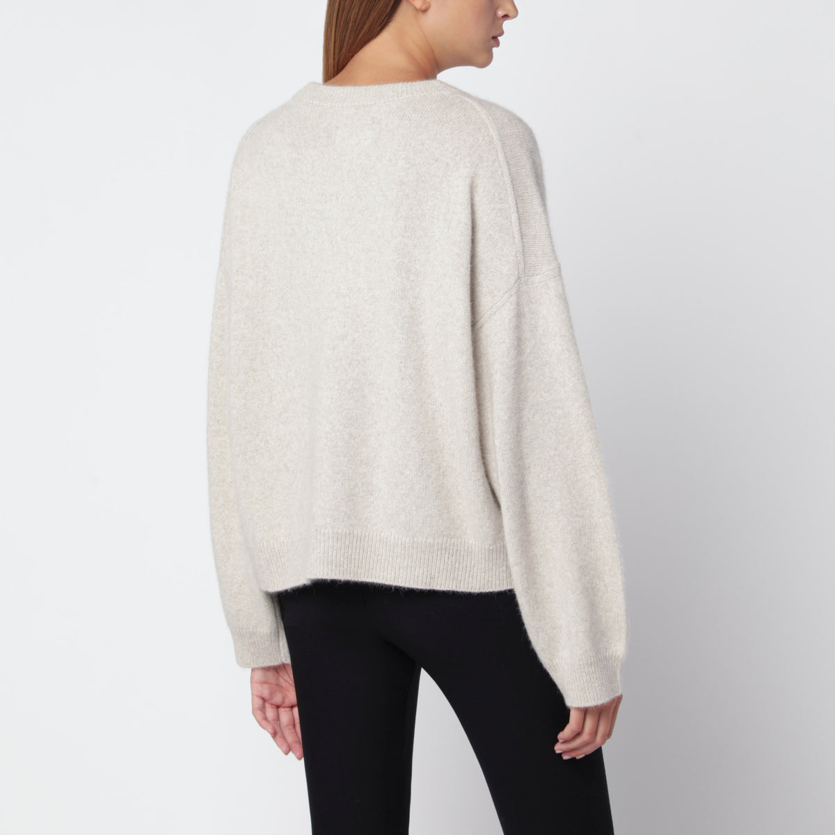 Pull Tristan gris clair en mélange de laine