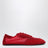Sneakers rosse in mesh semitrasparente e suede