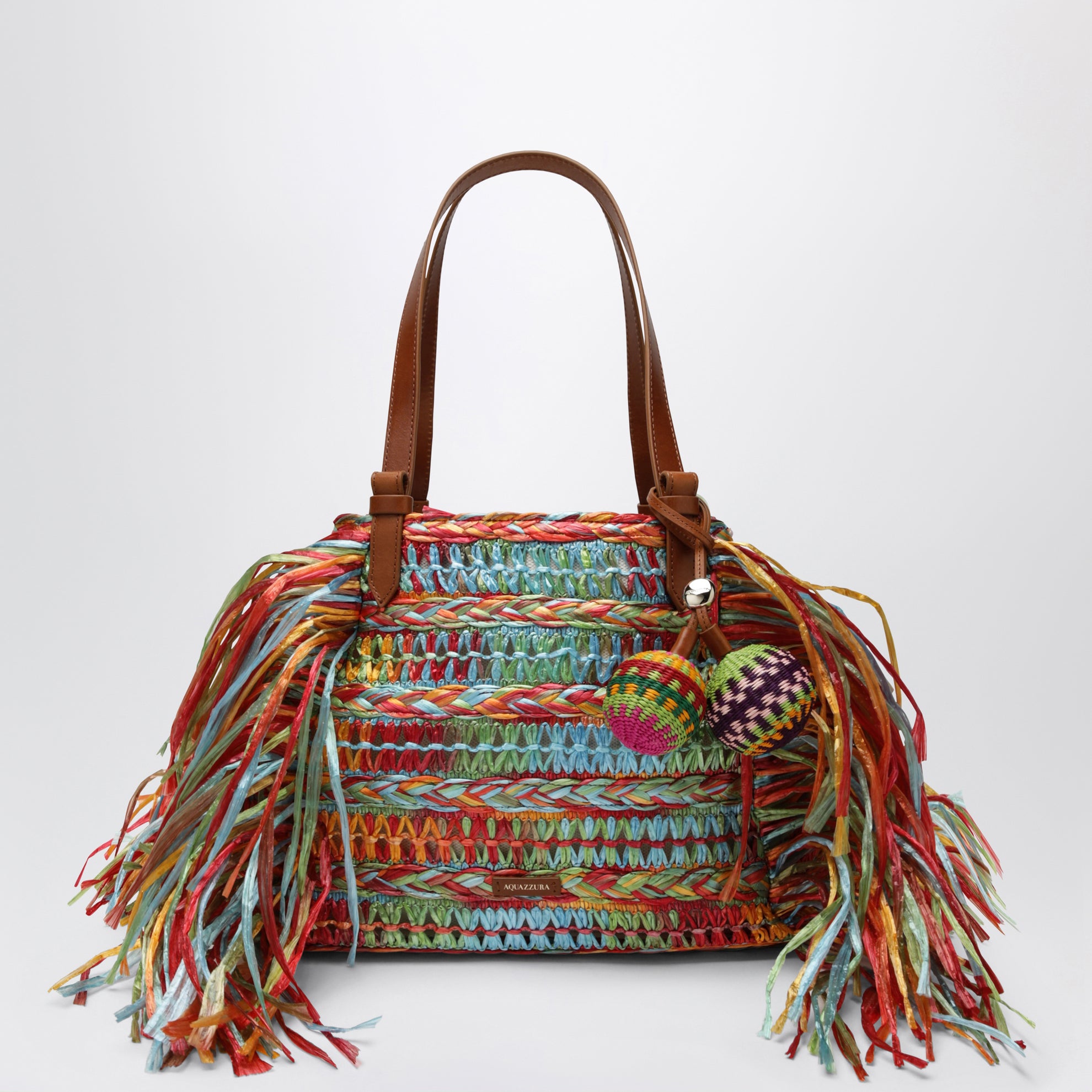 Shopper Trancoso in rafia multicolor