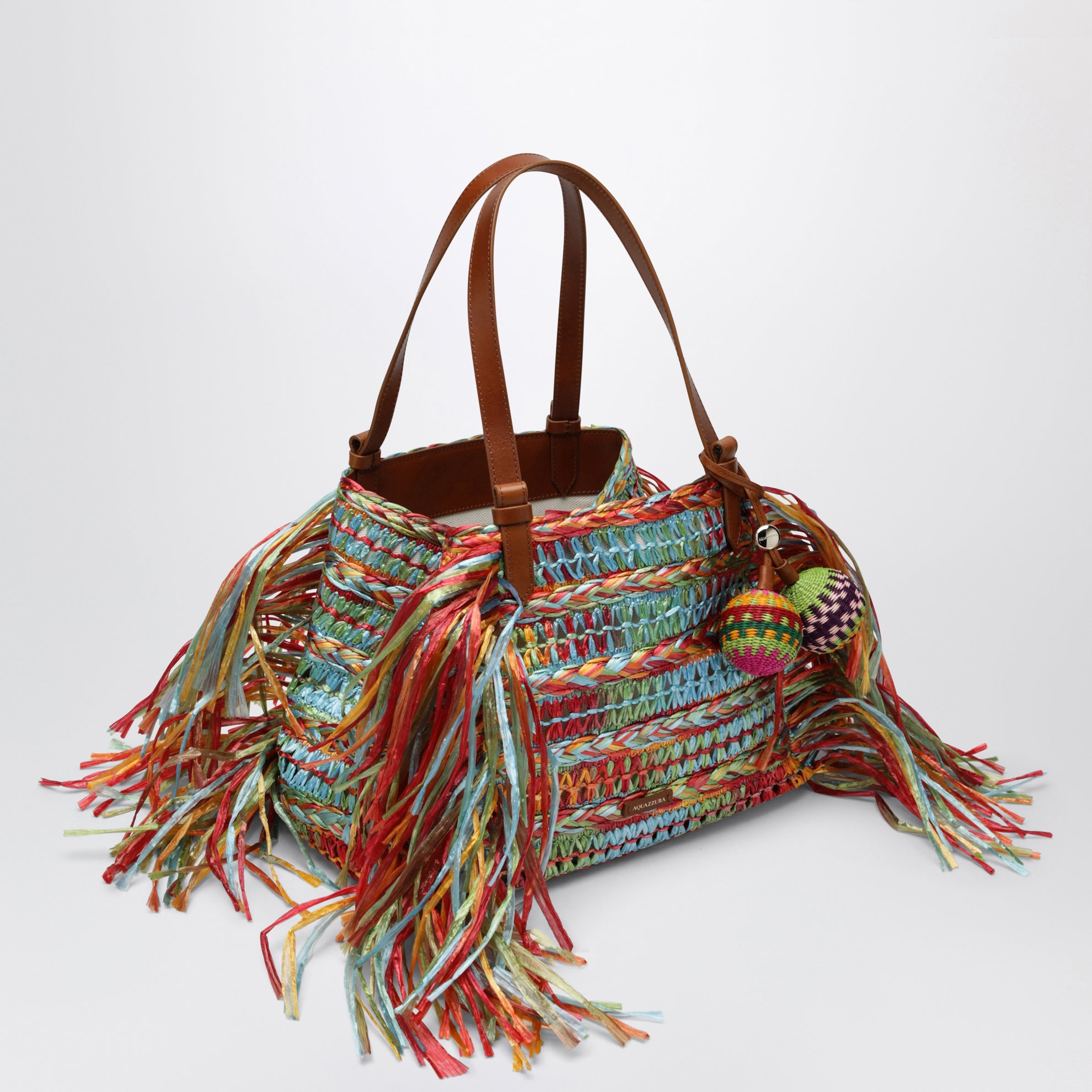 Shopper Trancoso in rafia multicolor