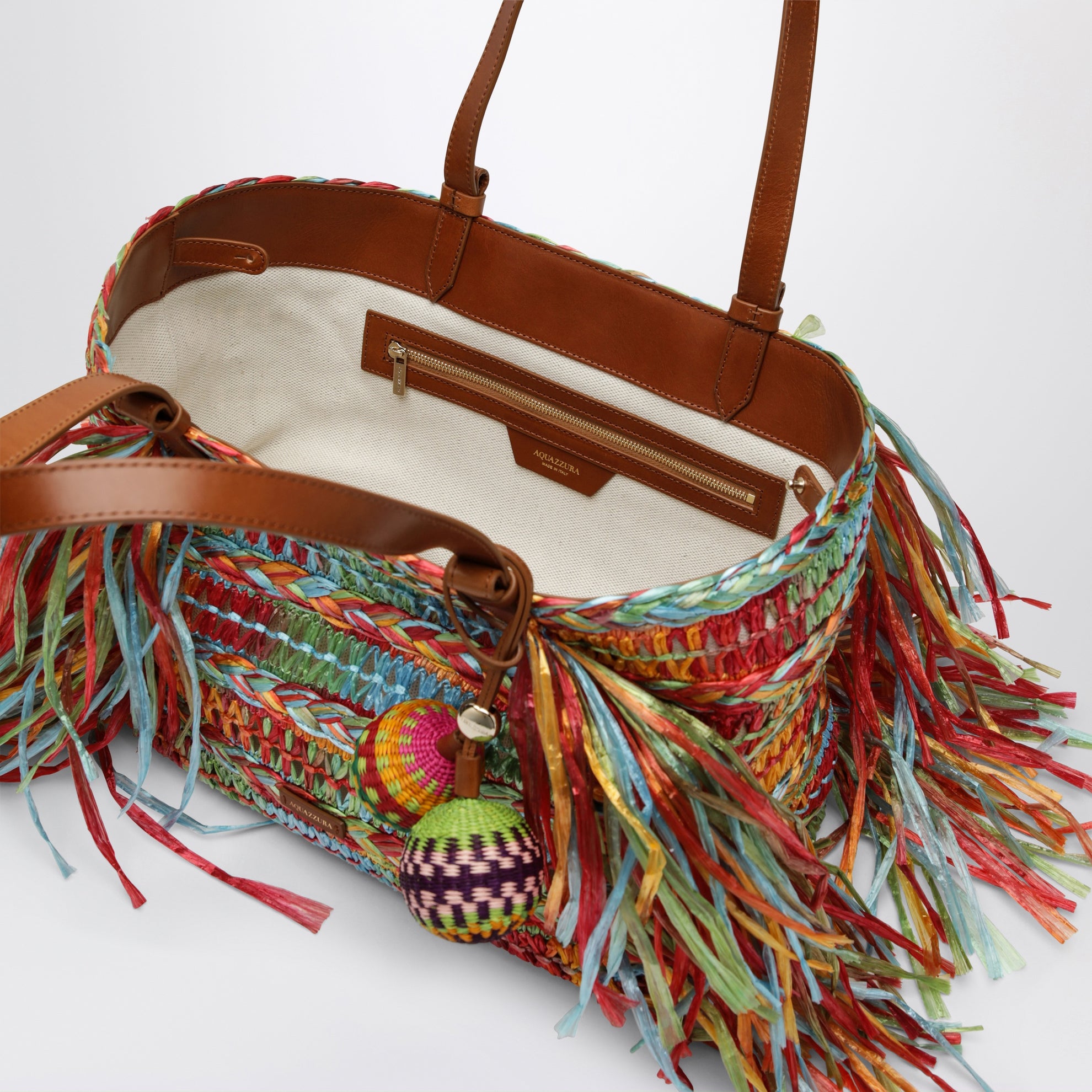 Shopper Trancoso in rafia multicolor