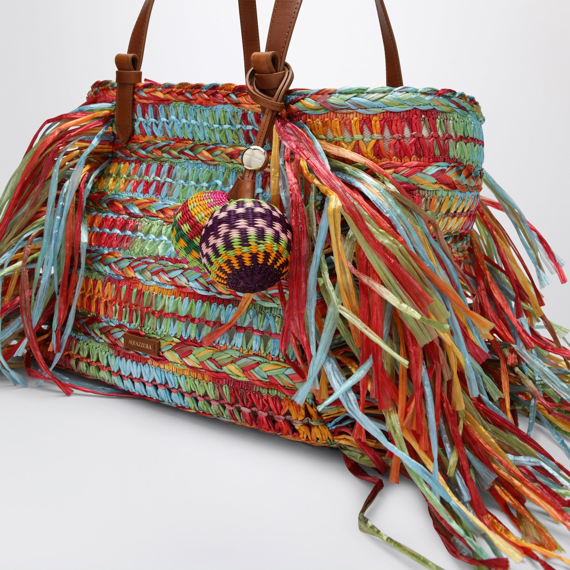 Shopper Trancoso in rafia multicolor