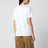 T-shirt Zewel con logo bianca in lino