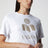 T-shirt Zewel con logo bianca in lino