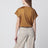 T-shirt con foulard marrone cannella
