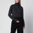 Dunkelgrauer Langarmpullover mit Schaldetail