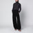 Dunkelgrauer Langarmpullover mit Schaldetail