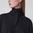 Dunkelgrauer Langarmpullover mit Schaldetail