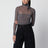 Ballerina Top mit Schal aus grauem Jersey
