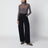 Ballerina Top mit Schal aus grauem Jersey