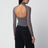 Ballerina Top mit Schal aus grauem Jersey