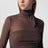 Ballerina Top aus Jersey in Kakaobraun mit Halstuch